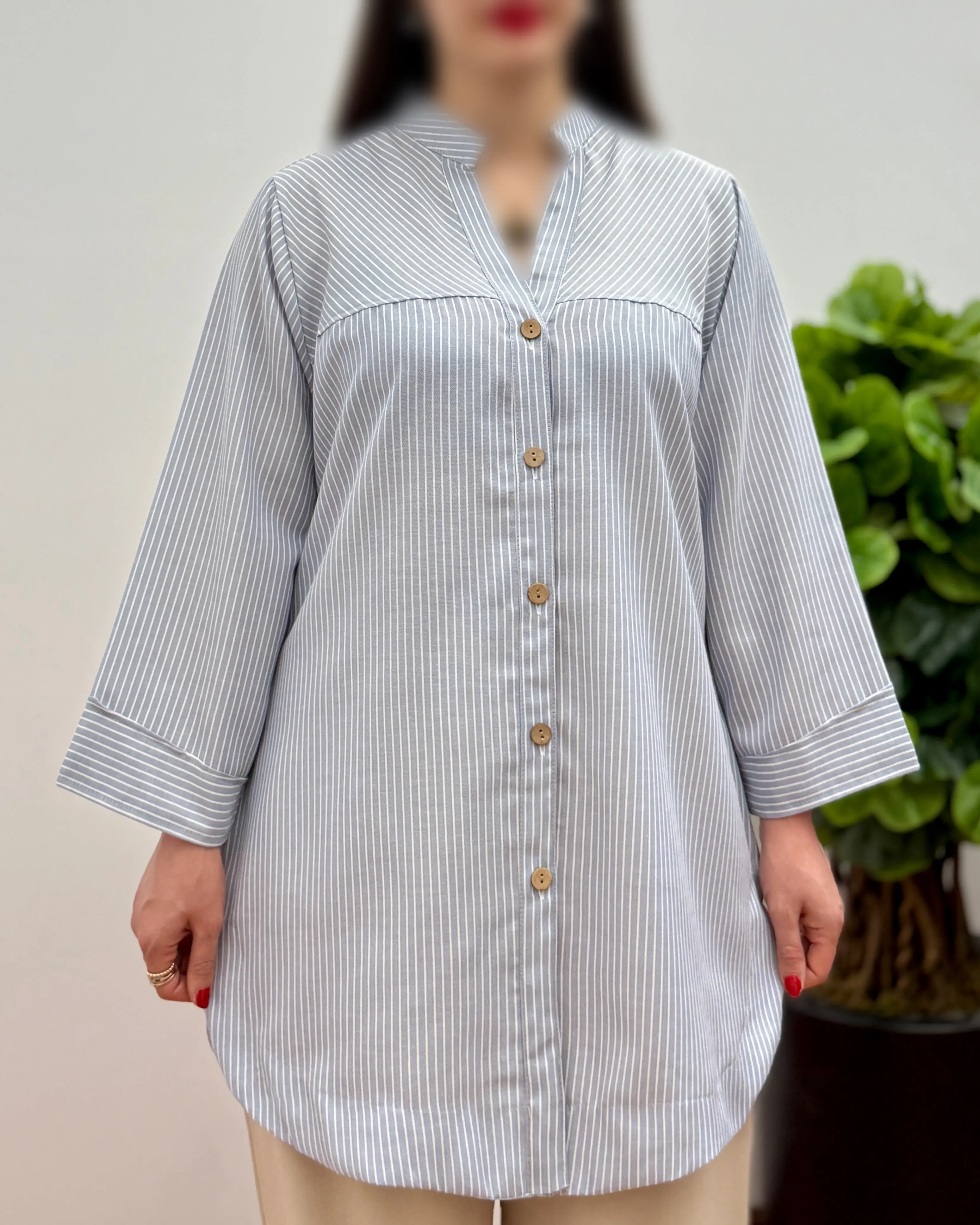 تونیک مانتویی نخی و شیک دخترانه مدل مژگان